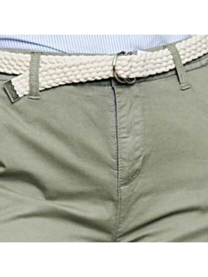 PANTALON CINTURA REGULAR CORTE SKINNY VERDE OLIVO HOLLY LAND - Image 6