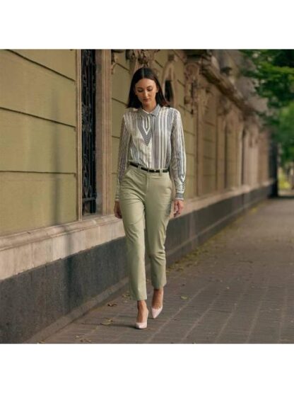 PANTALON CON CINTURON AZUL MENTA HOLLY LAND - Image 6