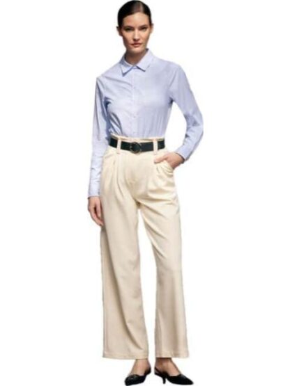 PANTALON CON CINTURON MARFIL HOLLY LAND