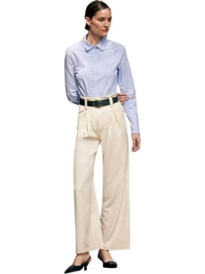 PANTALON CON CINTURON MARFIL HOLLY LAND - Image 2