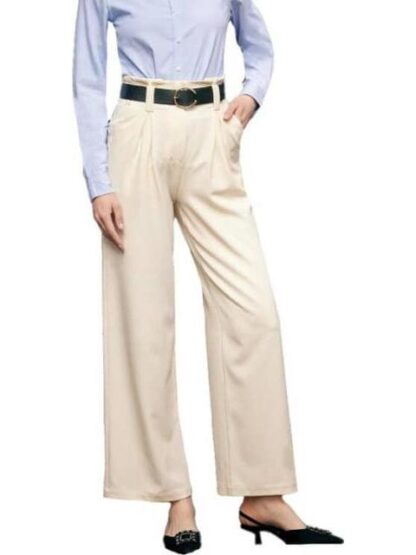 PANTALON CON CINTURON MARFIL HOLLY LAND - Image 3