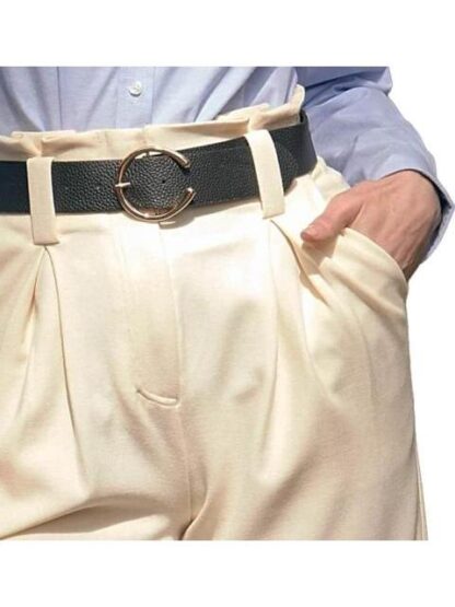 PANTALON CON CINTURON MARFIL HOLLY LAND - Image 5