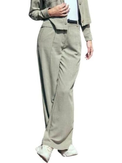 PANTALON CON CINTURON VERDE OLIVO HOLLY LAND - Image 2