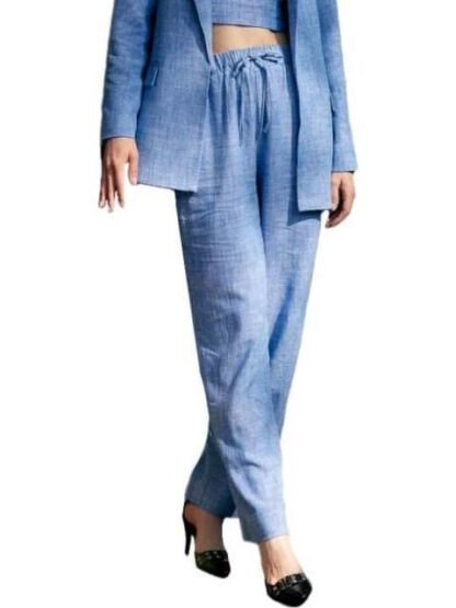 PANTALON DE LINO AZUL HOLLY LAND - Image 2