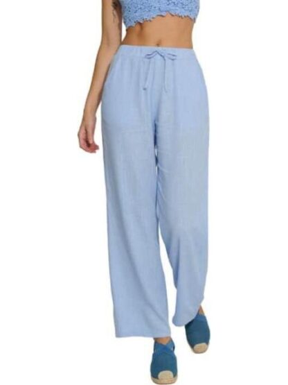 PANTALON DE LINO AZUL HOLLY LAND - Image 3
