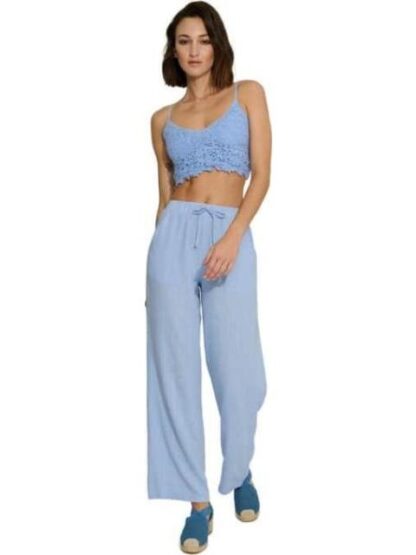PANTALON DE LINO AZUL HOLLY LAND - Image 4