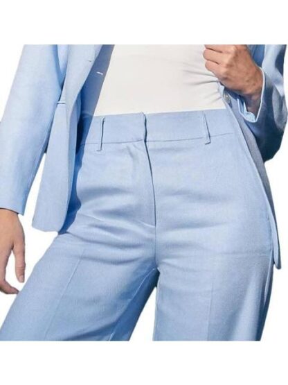 PANTALON DE LINO AZUL HOLLY LAND - Image 5