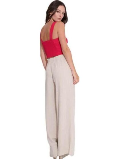 PANTALON DE LINO BEIGE HOLLY LAND - Image 5