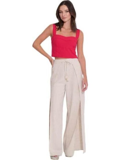 PANTALON DE LINO BEIGE HOLLY LAND - Image 6