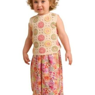 PANTALON DE LINO ESTAMPADO MULTICOLOR HOLLY LAND KIDS