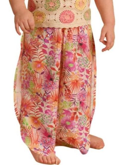 PANTALON DE LINO ESTAMPADO MULTICOLOR HOLLY LAND KIDS - Image 3