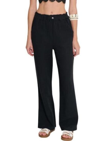 PANTALON DE LINO NEGRO HOLLY LAND - Image 2