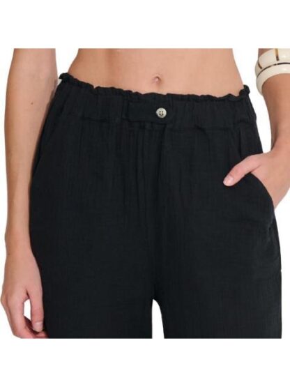 PANTALON DE LINO NEGRO HOLLY LAND - Image 6