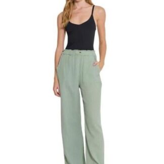 PANTALON DE LINO VERDE HOLLY LAND