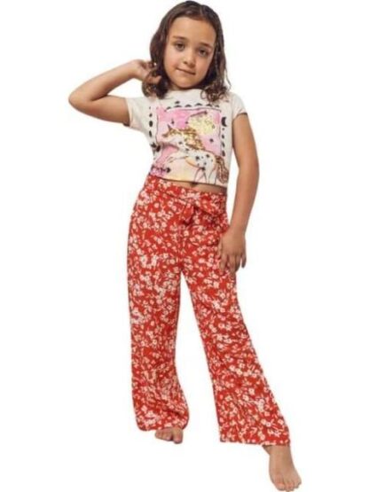 PANTALON ESTAMPADO PIERNA ANCHA ROJO HOLLY LAND KIDS - Image 3