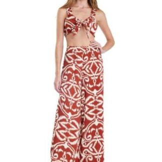 PANTALON ESTAMPADO ROJO LADRILLO HOLLY LAND