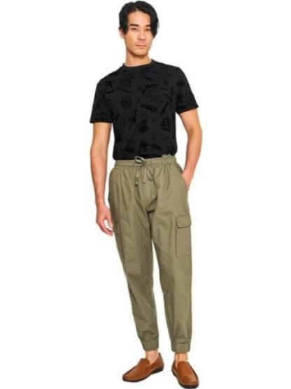 PANTALON LINO VERDE OLIVO NEXT CO