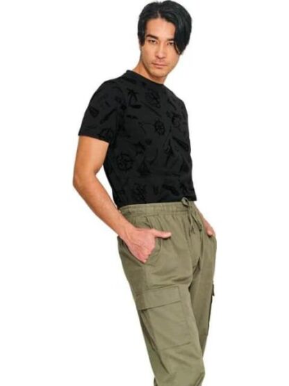 PANTALON LINO VERDE OLIVO NEXT CO - Image 3