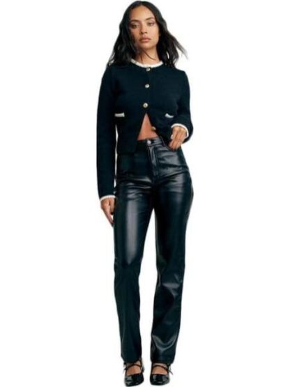 PANTALON PIEL VEGANA NEGRO HOLLY LAND - Image 5
