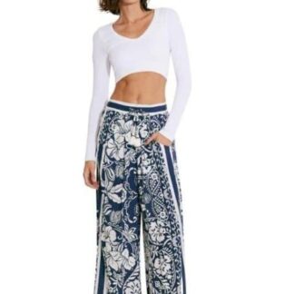 PANTALON PIERNA ANCHA AZUL HOLLY LAND