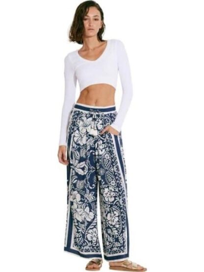 PANTALON PIERNA ANCHA AZUL HOLLY LAND