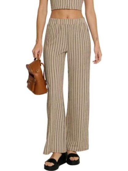 PANTALON RAYAS BEIGE HOLLY LAND - Image 4