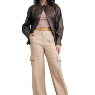 PANTALON RECTO CINTURA ALTA BEIGE HOLLY LAND