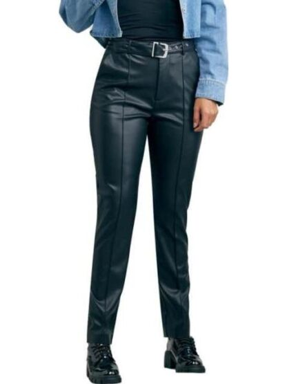 PANTALON RECTO CINTURA ALTA NEGRO HOLLY LAND - Image 2