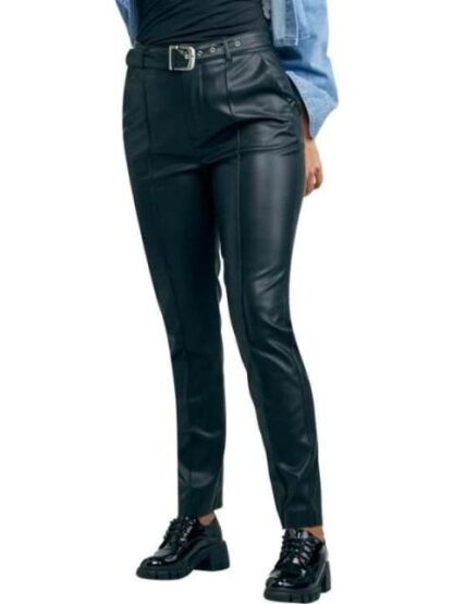 PANTALON RECTO CINTURA ALTA NEGRO HOLLY LAND - Image 3