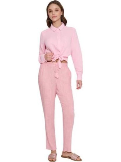 PANTALON RECTO DE LINO ROSA HOLLY LAND - Image 2