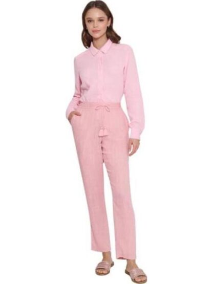 PANTALON RECTO DE LINO ROSA HOLLY LAND - Image 3