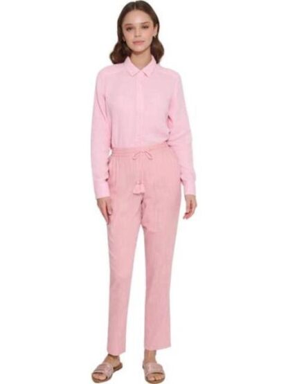 PANTALON RECTO DE LINO ROSA HOLLY LAND - Image 4