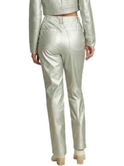 PANTALON RECTO METALICO PLATA HOLLY LAND - Image 3