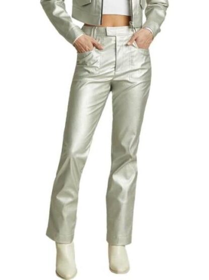 PANTALON RECTO METALICO PLATA HOLLY LAND - Image 4