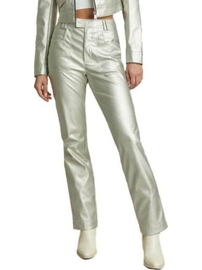 PANTALON RECTO METALICO PLATA HOLLY LAND - Image 5