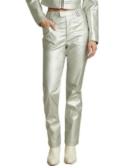PANTALON RECTO METALICO PLATA HOLLY LAND - Image 6