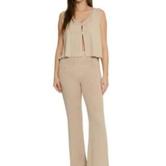 PANTALON TEJIDO CORTE RECTO BEIGE HOLLY LAND