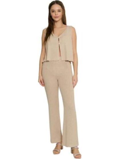 PANTALON TEJIDO CORTE RECTO BEIGE HOLLY LAND