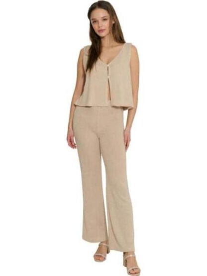 PANTALON TEJIDO CORTE RECTO BEIGE HOLLY LAND - Image 2