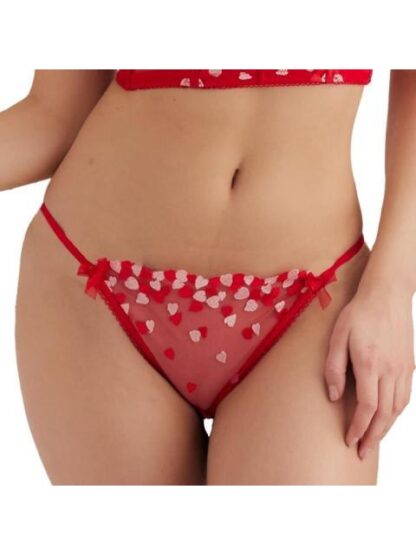 PANTI CORAZONES BORDADOS ROJO LOVE TO LOUNGE - Image 2