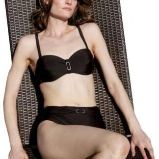 PANTI DE BIKINI DRAPEADO NEGRO HOLLY LAND