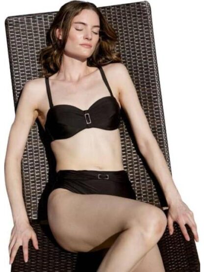 PANTI DE BIKINI DRAPEADO NEGRO HOLLY LAND