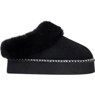 PANTUFLA CON PLATAFORMA PELUCHE NEGRO LOVE TO LOUNGE
