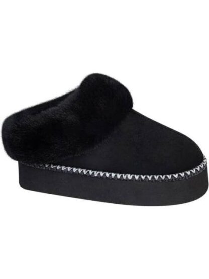 PANTUFLA CON PLATAFORMA PELUCHE NEGRO LOVE TO LOUNGE - Image 2