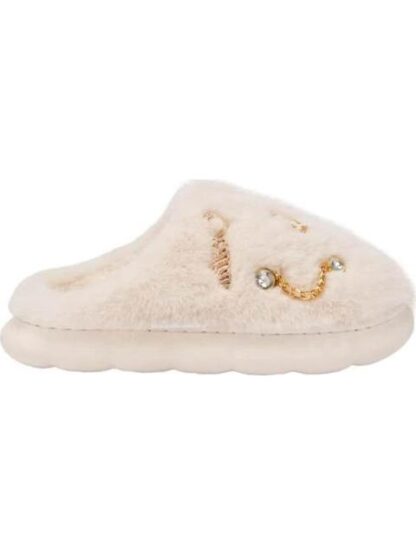 PANTUFLA DE PELUCHE BEIGE SHOSH CONFORT