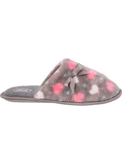 PANTUFLA DE PELUCHE GRIS SHOSH CONFORT