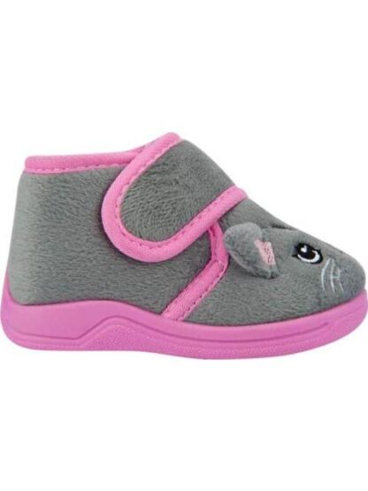PANTUFLA GATO VELCRO GRIS VIVIS SHOES KIDS