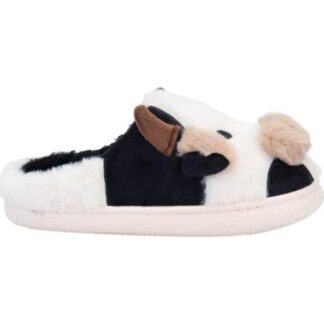 PANTUFLA VACA BLANCO/NEGRO LOVE TO LOUNGE