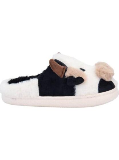 PANTUFLA VACA BLANCO/NEGRO LOVE TO LOUNGE