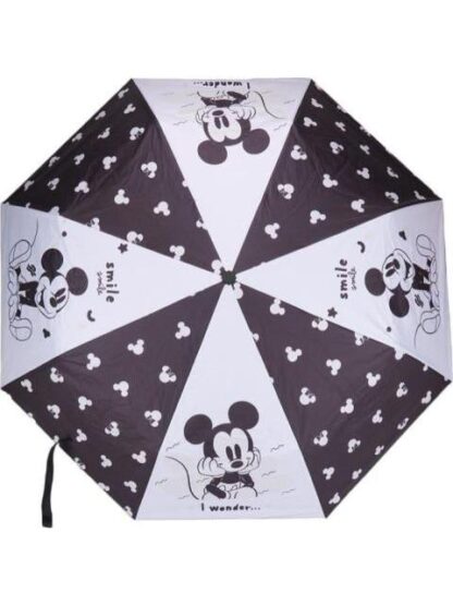PARAGUAS PORTATIL MICKEY BLANCO/NEGRO MICKEY